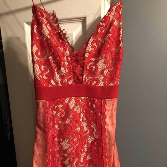 Red Lace Dress - Picture 2 of 4
